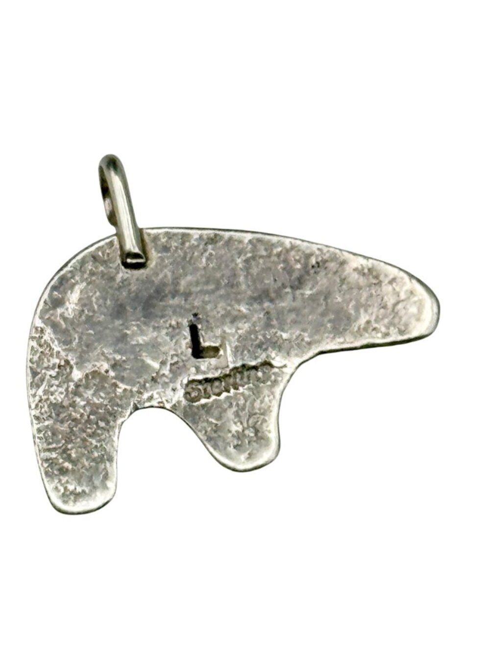Native American Bear Fetish Pendant Sterling Silver Larry Begay Navajo Vintage - Picture 2 of 7